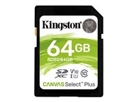 Kingston Canvas Select Plus - tarjeta de memoria flash - 64 GB - SDXC UHS-I