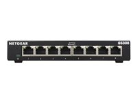 NETGEAR GS308v3 - conmutador - 8 puertos - sin gestionar