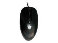 V7 M30P10-7E - ratón - USB - negro, plata