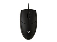 V7 MV3000 - ratón - USB - negro