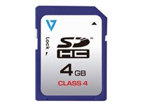 V7 VASDH4GCL4R - tarjeta de memoria flash - 4 GB - SDHC