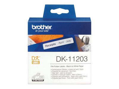  BROTHER  DK-11203 - etiquetas para carpetas de archivo - 300 etiqueta(s) - 17 x 87 mmDK11203