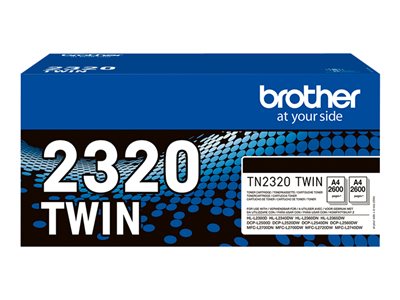  BROTHER  TN2320 TWIN - paquete de 2 - Alto rendimiento - negro - original - cartucho de tónerTN2320TWIN