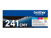 Brother TN241CMY - paquete de 3 - amarillo, cián, magenta - original - cartucho de tóner