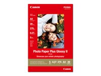 Canon Photo Paper Plus Glossy II PP-201 - papel fotográfico brillante - brillante - 20 hoja(s) - A4 - 275 g/m²