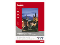 Canon Photo Paper Plus SG-201 - papel fotográfico brillante - satinado semibrillante - 50 hoja(s) - 101.6 x 152.4 mm - 260 g/m²