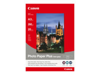 Canon Photo Paper Plus SG-201 - papel fotográfico brillante - semibrillante - 20 hoja(s) - A3 - 260 g/m²