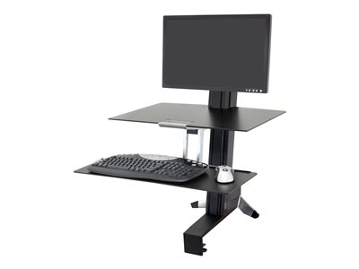  ERGOTRON  WorkFit-S Single HD Workstation - escritorio convertible a escritorio de pie - rectangular - negro33-351-200