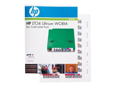  HPE  Ultrium 4 WORM Bar Code Label Pack - etiquetas código de barrasQ2010A