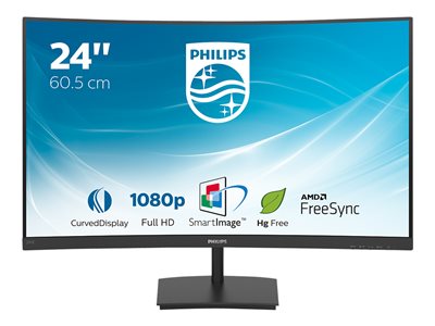  MMD Philips E-line 241E1SC - monitor LED - curvado - Full HD (1080p) - 24