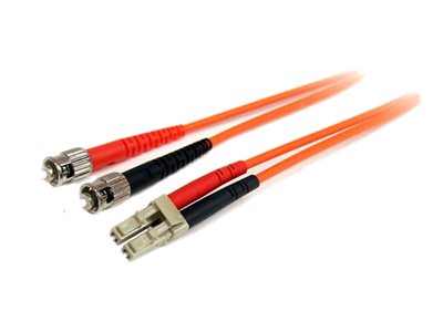  STARTECH.COM  1m Fiber Optic Cable - Multimode Duplex 62.5/125 - LSZH - LC/ST - OM1 - LC to ST Fiber Patch Cable (FIBLCST1) - cable de interconexión - 1 m - naranjaFIBLCST1