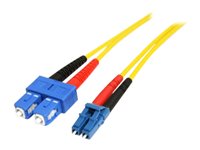StarTech.com 1m Fiber Optic Cable - Single-Mode Duplex 9/125 - LSZH - LC/SC - OS1 - LC to SC Fiber Patch Cable (SMFIBLCSC1) - cable de red - 1 m