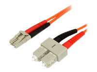 StarTech.com 3m Fiber Optic Cable - Multimode Duplex 62.5/125 - LSZH - LC/SC - OM1 - LC to SC Fiber Patch Cable (FIBLCSC3) - cable de red - 3 m