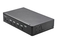 StarTech.com 4 Port HDMI KVM Switch, Single Monitor 4K 60Hz Ultra HD HDR, Desktop HDMI 2.0 KVM Switch with 2 Port USB 3.0 Hub (5Gbps) & 4x USB 2.0 HID Ports, Audio, Hotkey Switching, TAA - KVM with Fast Switching (SV431HU34K6) - conmutador KVM / audio - 4 puertos - montaje en rack - Conforme a la TAA