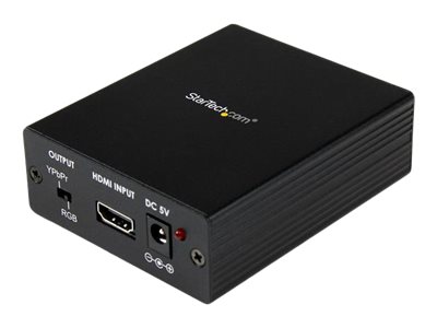  STARTECH.COM  Adaptador Conversor  Audio y Vídeo HDMI a VGA HD15 o Vídeo Componente YPrPb - Convertidor HDTV a PC - Mini-Jack - 1920x1200 - vídeo conversor - negroHDMI2VGA