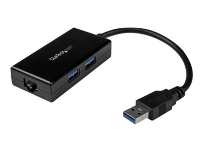  STARTECH.COM  Adaptador de Red Ethernet Gigabit Externo USB 3.0 con Concentrador Incorporado de 2 Puertos USB - Soporte Win, Mac y Chrome - adaptador de red - USB 3.0 - Gigabit Ethernet x 1USB31000S2H