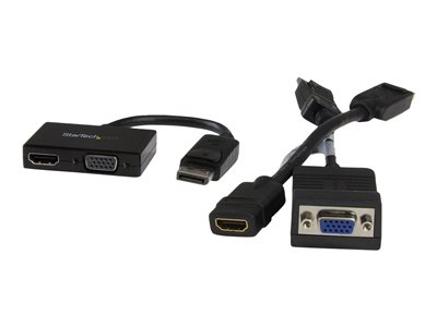  STARTECH.COM  Adaptador DP de Audio/Vídeo para Viajes - Conversor DisplayPort a HDMI o VGA compatible con Thunderbolt - 1920x1200 - vídeo conversor - negroDP2HDVGA