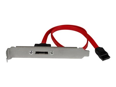  STARTECH.COM  Cabezal Bracket Adaptador de 1 Puerto SATA a eSATA con Cable de 45cm para Placa Base - SATA interno a panel externo - 45.72 cmESATAPLT18IN