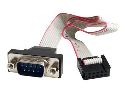  STARTECH.COM  Cabezal Bracket de puerto Serie RS232 Serial 0,4M con conexión a Placa Base - cable serie - DB-9 a 10 PIN IDC - 40.7 cmPNL9M16