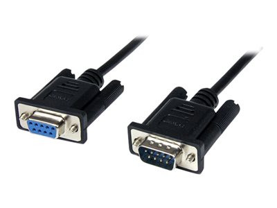  STARTECH.COM  Cable 1m Módem Nulo Null Serie Serial DB9 Hembra a Macho - Negro - cable de módem nulo - DB-9 a DB-9 - 1 mSCNM9FM1MBK
