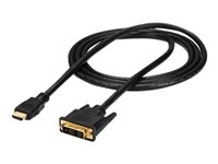 StarTech.com Cable Adaptador Conversor HDMI a DVI-D Single Link de 1,8m - Macho a Macho - Convertidor de Vídeo - Negro - cable adaptador - 1.83 m