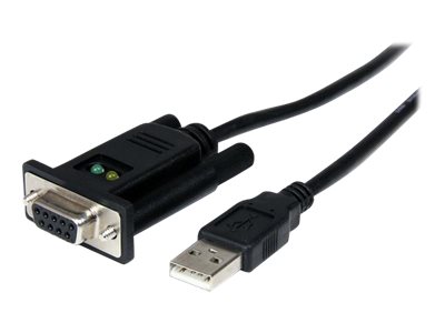  STARTECH.COM  Cable Adaptador de 1 Puerto USB a Módem Nulo Null DB9 RS232 Serie DCE con FTDI - 1x USB A Macho - 1x DB9 Hembra - adaptador serie - USB 2.0 - RS-232ICUSB232FTN