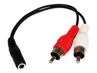 StarTech.com Cable Adaptador de 15cm de Audio Estéreo Mini Jack de 3,5mm Hembra a 2x RCA Macho - cable de audio - 15.24 cm