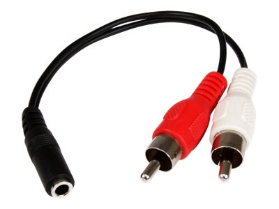  STARTECH.COM  Cable Adaptador de 15cm de Audio Estéreo Mini Jack de 3,5mm Hembra a 2x RCA Macho - cable de audio - 15.24 cmMUFMRCA