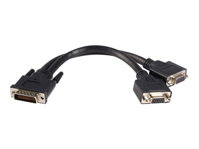  STARTECH.COM  Cable de 0,2m de LFH59 DMS-59 a doble dual VGA - DMS59 Macho - 2x VGA Hembra - Negro - Doble Cabeza - cable VGA - 20 cmDMSVGAVGA1