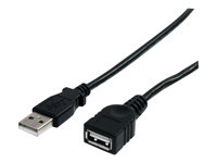 StarTech.com Cable de 1,8m de Extensión Alargador USB 2.0 de alta velocidad Hi Speed - Macho a Hembra USB A - Extensor - Negro - cable alargador USB - USB a USB - 1.8 m