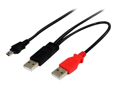  STARTECH.COM  Cable de 1,8m USB 2.0 en Y para Discos Duros Externos - Cable Mini B a 2x USB A - cable USB - USB a mini USB tipo B - 1.8 mUSB2HABMY6