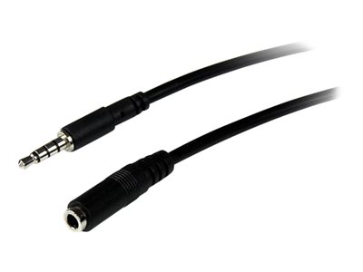  STARTECH.COM  Cable de 1m de Extensión Alargador de Auriculares con Micrófono Headset Mini-Jack 3,5mm 4 pines Macho a Hembra - cable de extensión para auriculares - 1 mMUHSMF1M