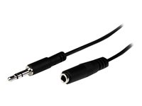 StarTech.com Cable de 1m de Extensión Alargador de Auriculares Mini-Jack 3,5mm 3 pines Macho a Hembra - cable alargador de audio - 1 m