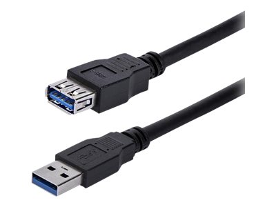  STARTECH.COM  Cable de 1m de Extensión Alargador Pasivo USB 3.0 SuperSpeed - Macho a Hembra USB A - Extensor - Negro - cable alargador USB - USB Tipo A a USB Tipo A - 1 mUSB3SEXT1MBK