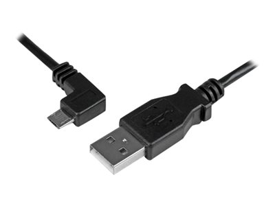  STARTECH.COM  Cable de 1m Micro USB con conector acodado a la izquierda - Cable de Carga y Sincronización - cable USB - Micro-USB tipo B a USB - 1 mUSBAUB1MLA