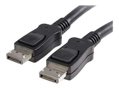  STARTECH.COM  Cable de 2m Certificado DisplayPort 1.2 4k con Cierre de Seguridad Bloqueo con Pestillo 2x Macho DP Extensor Latches - Negro - cable DisplayPort - 2 mDISPL2M