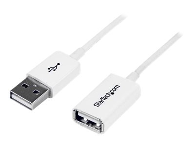  STARTECH.COM  Cable de 2m de Extensión Alargador USB 2.0 de alta velocidad Hi Speed - Macho a Hembra USB A - Extensor - Blanco - cable alargador USB - USB a USB - 2 mUSBEXTPAA2MW