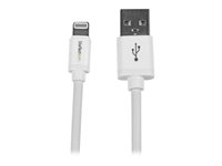 StarTech.com Cable de 2m Lightning de 8 Pin a USB A 2.0 para Apple iPod iPhone iPad - Blanco - Cable Lightning - Lightning / USB - 2 m