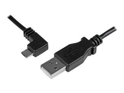  STARTECH.COM  Cable de 2m Micro USB con conector acodado a la izquierda - Cable de Carga y Sincronización - cable USB - Micro-USB tipo B a USB - 2 mUSBAUB2MLA