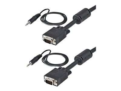  STARTECH.COM  Cable de 5m Coaxial VGA de Alta Resolución para Monitor de Vídeo HD15 Macho a Macho con Audio - cable VGA - 5 mMXTHQMM5MA