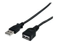 StarTech.com Cable de 91cm de Extensión USB 2.0 - Alargador USB A Macho a Hembra - Extensor - Negro - cable alargador USB - USB a USB - 91 cm