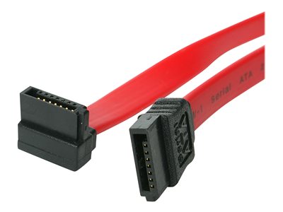  STARTECH.COM  Cable SATA 0,45m Acodado en Ángulo Recto - Rojo - 18in Pulgadas Cable Serial ATA - Cable SATA - 45.7 cmSATA18RA1