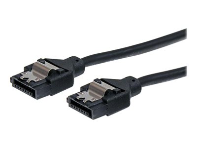  STARTECH.COM  Cable SATA Serial ATA 45cm Cable Redondo con Cierre de Seguridad  Bloqueo con Pestillo - Extensor Latching - Negro - Cable SATA - 45.7 cmLSATARND18