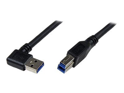  STARTECH.COM  Cable USB 3.0 Super Speed USB B Macho a USB A Macho Acodado en Ángulo a la Derecha - Escáner Impresora - cable USB - USB Type B a USB Tipo A - 3 mUSB3SAB3MRA