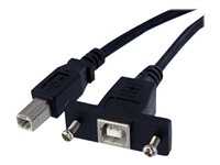 StarTech.com Cable USB de Montaje en Panel USB B a USB B de 30cm - Hembra a Macho - cable USB - USB Tipo B a USB Tipo B - 30 cm