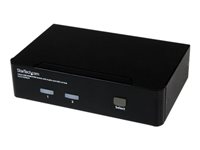 StarTech.com Conmutador Switch KVM 2 puertos HDMI con Hub Concentrador USB 2.0 Audio - 4x USB A Hembra - USB B - Mini Jack - 1920x1200 - conmutador KVM / audio / USB - 2 puertos
