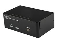 StarTech.com Conmutador Switch KVM - 2 puertos USB 2.0 - Audio Vídeo DisplayPort 2 Monitores - conmutador KVM / audio - 2 puertos