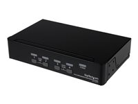 StarTech.com Conmutador Switch KVM 4 puertos Vídeo DisplayPort DP Hub Concentrador USB 2.0 Audio - 2560x1600 - conmutador KVM / audio / USB - 4 puertos