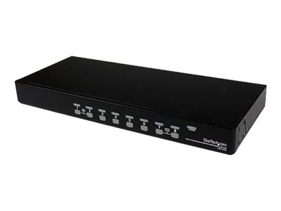  STARTECH.COM  Conmutador Switch KVM 8 Puertos de Vídeo VGA HD15 USB 2.0 USB A PS/2 - 1U Rack Estante - conmutador KVM - 8 puertosSV831DUSBGB