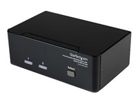 StarTech.com Conmutador Switch KVM de 2 Puertos Doble Monitor DVI Audio 4 Puertos USB 1920x1200 - conmutador KVM / audio / USB - 2 puertos